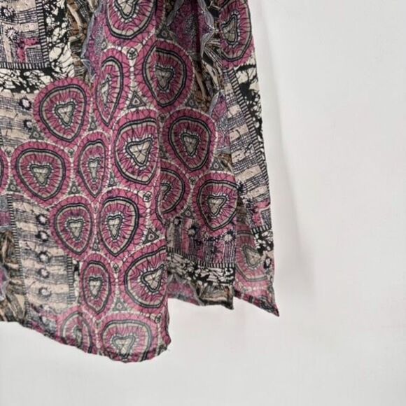 Apt 9 Floral Blouse Embroidered V Neck Long Sleeve Paisley Sheer Boho Size 2X - Picture 8 of 12